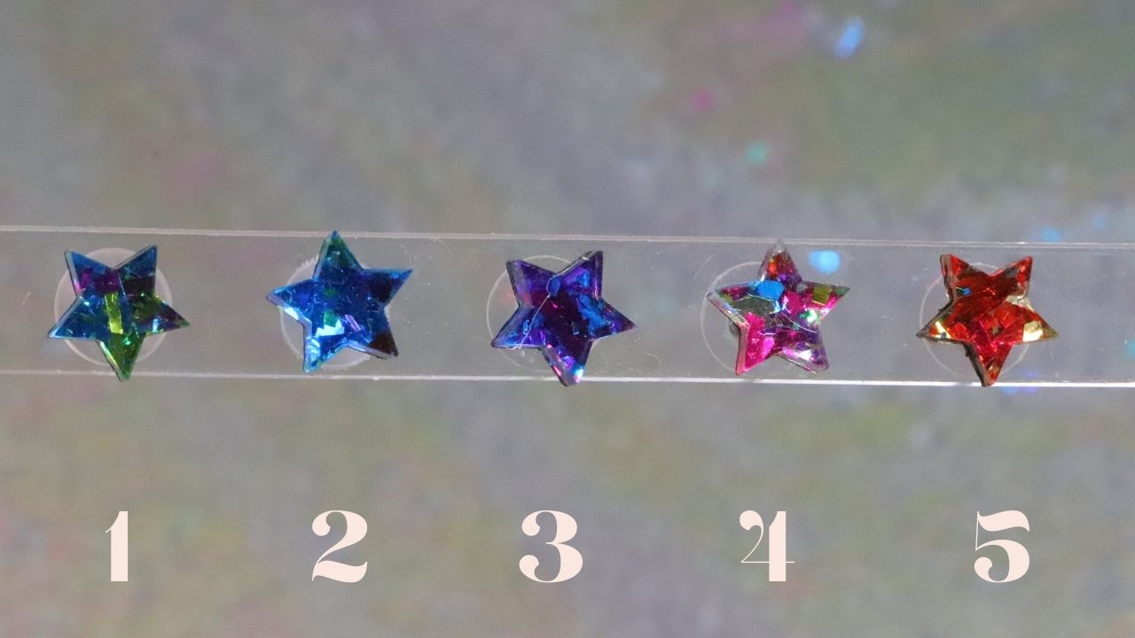 Mini confetti star acrylic earrings