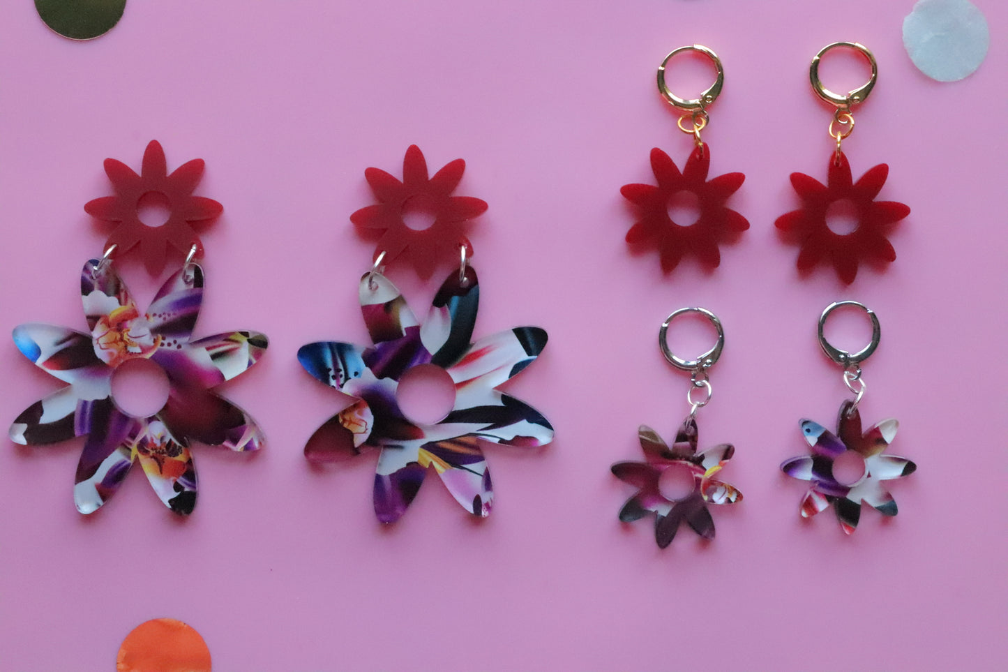 Dark Daisies Earrings