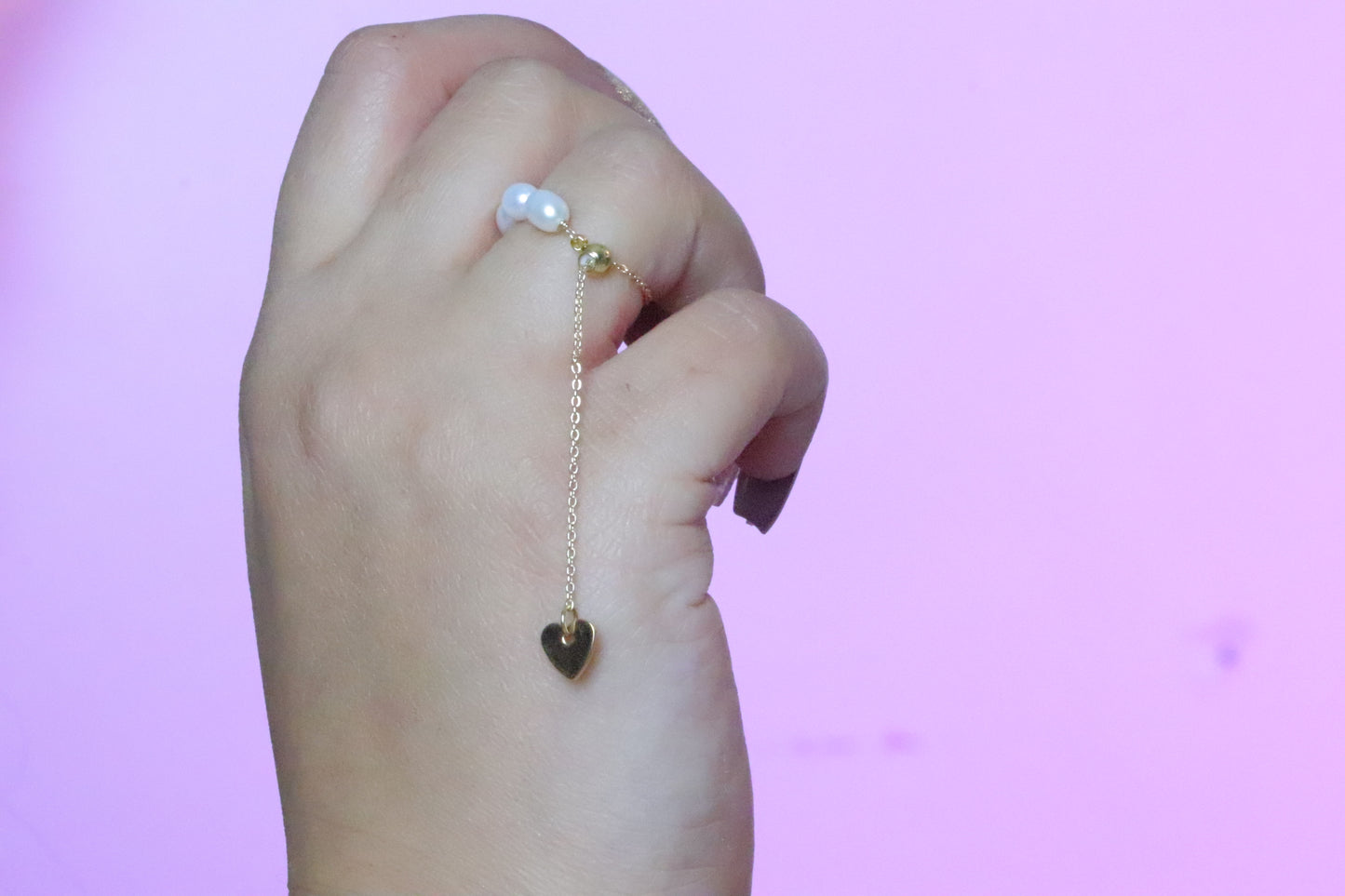 Bague perlée ajustable