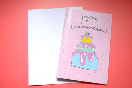 Carte d'anniversaire Chachou avec enveloppe