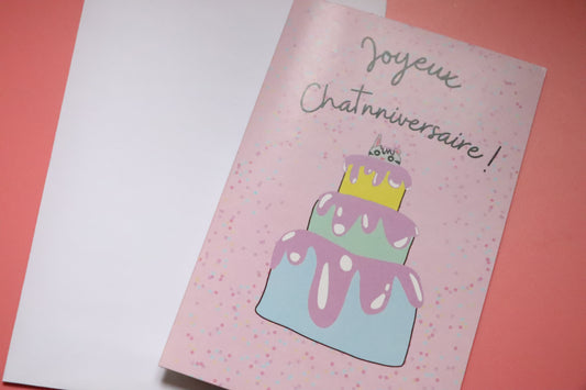 Carte d'anniversaire Chachou avec enveloppe