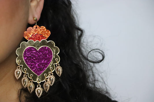 Corazon (broche ou boucles d'oreilles)