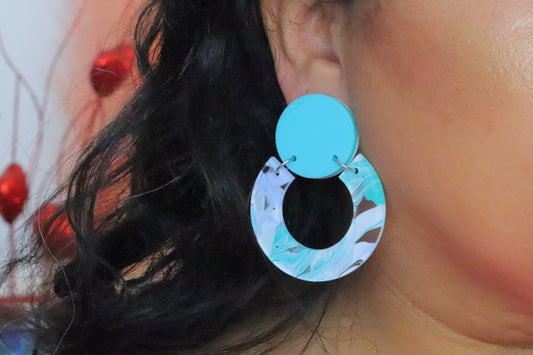 Boucles d'oreilles XL turquoise
