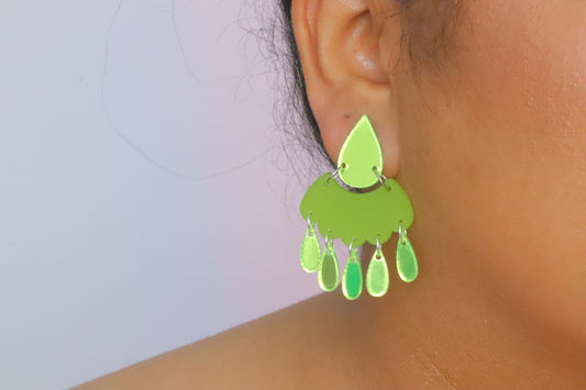 Fan earrings
