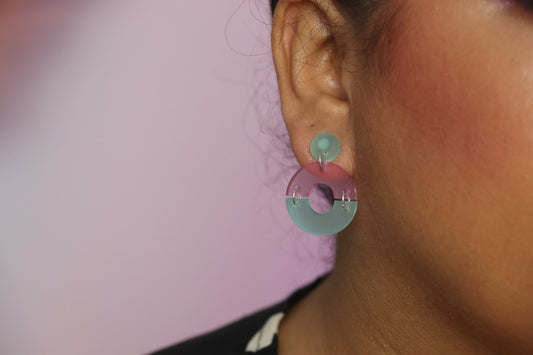 Pastel Circle Earrings