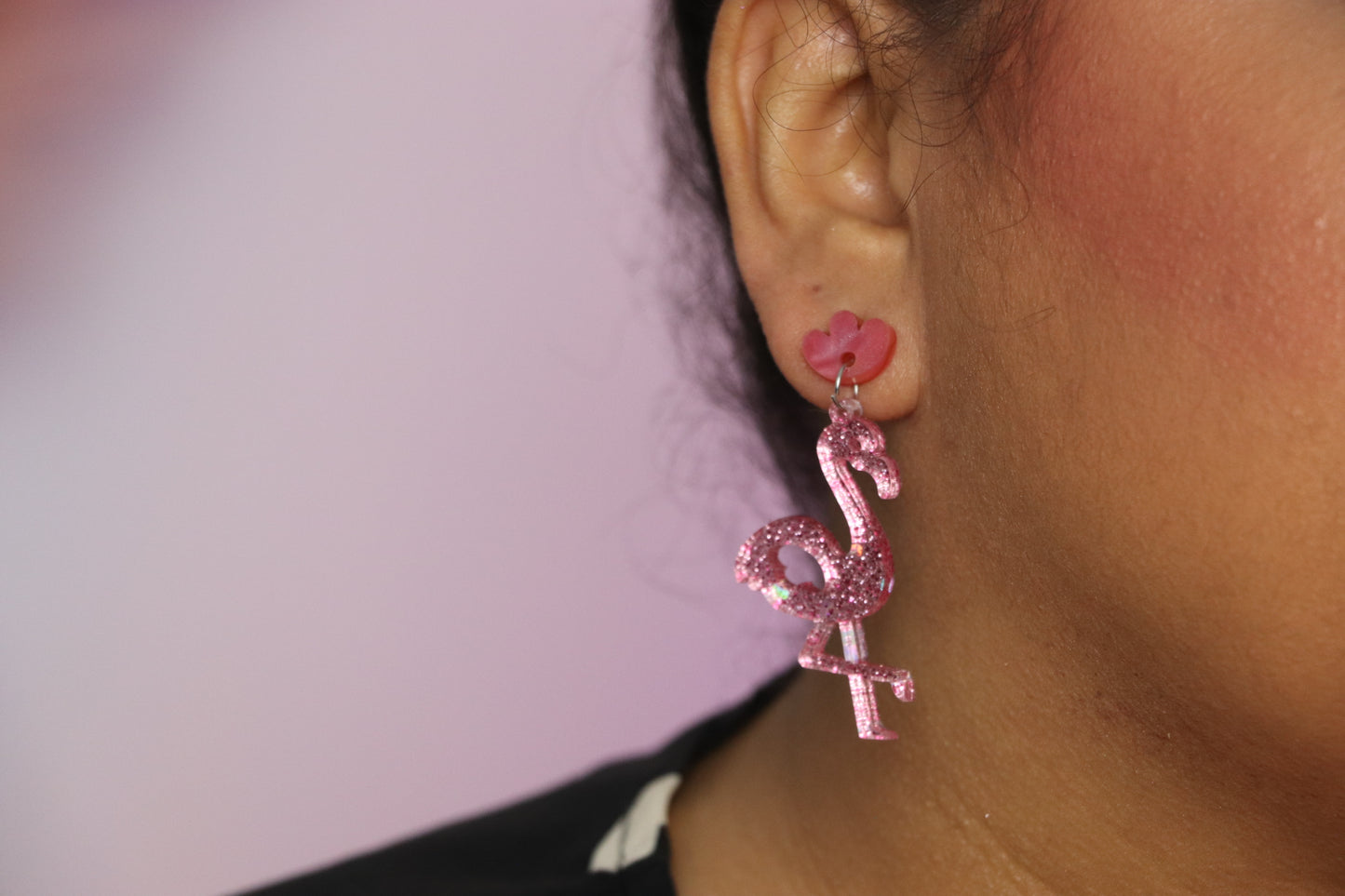 Pink Flamingo earrings