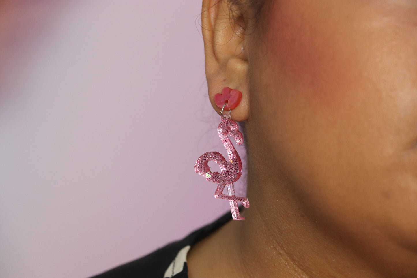 Pink Flamingo earrings