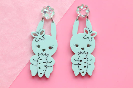 Mint bunny Earrings