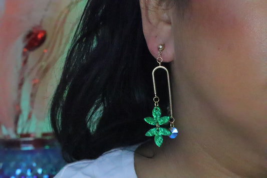 Asymetric Leaf Earrings