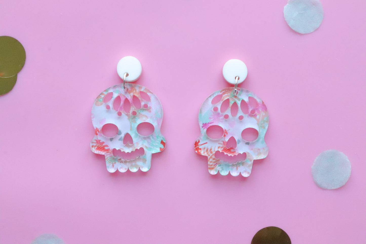 Sugar Skull Pastel Earrings