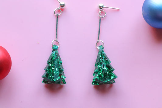 3D Christmas tree Earrings