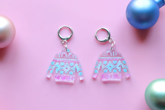 Ugly sweater earrings