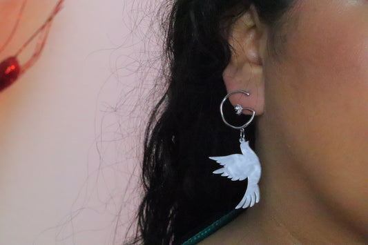 Boucles d'oreilles colombes