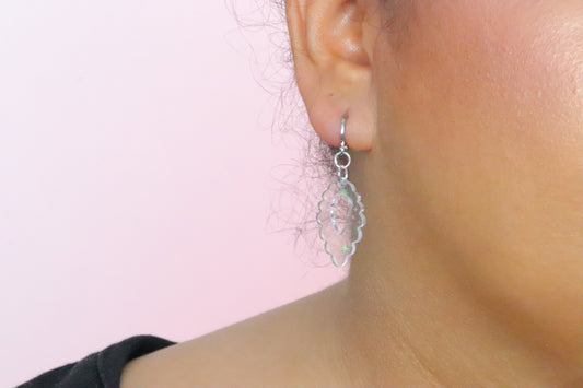 Sparkle Leaf earrings