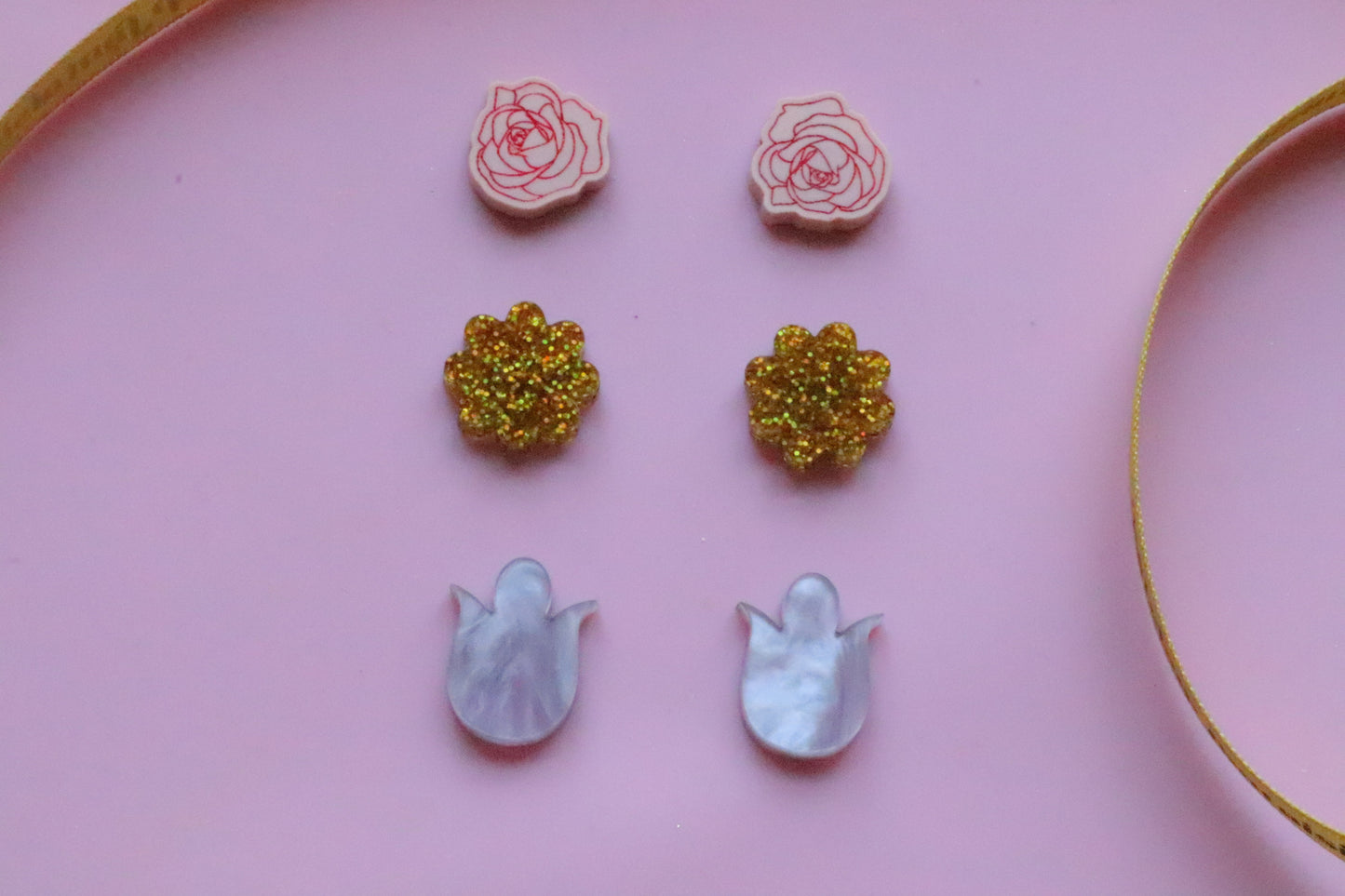 Trio de mini fleurs