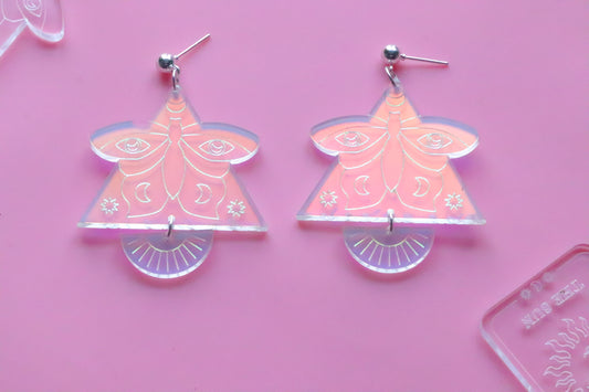 Frosted moth Earrings
