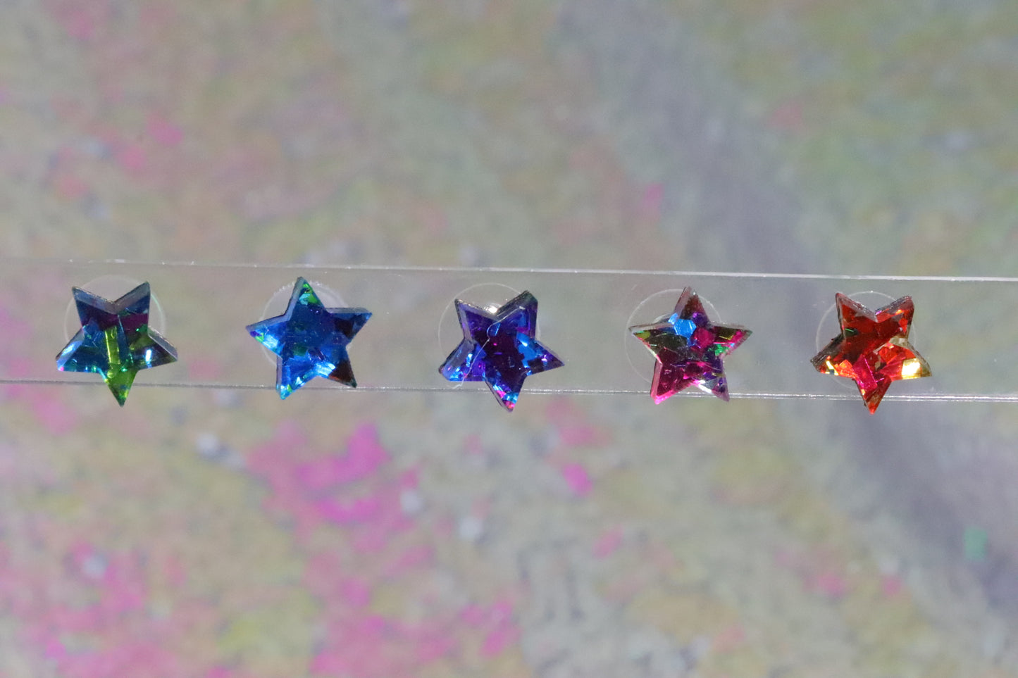Mini confetti star acrylic earrings