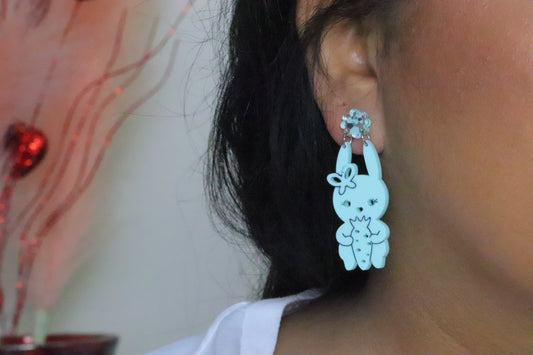 Mint bunny Earrings